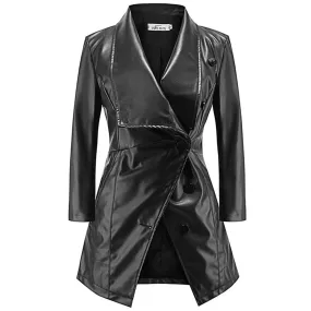 Gothic Biker Faux Leather Coat