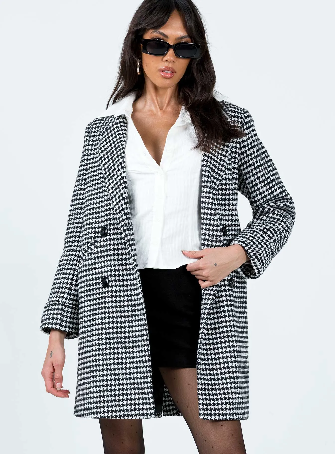 Hossack Plaid Jacket Black/White