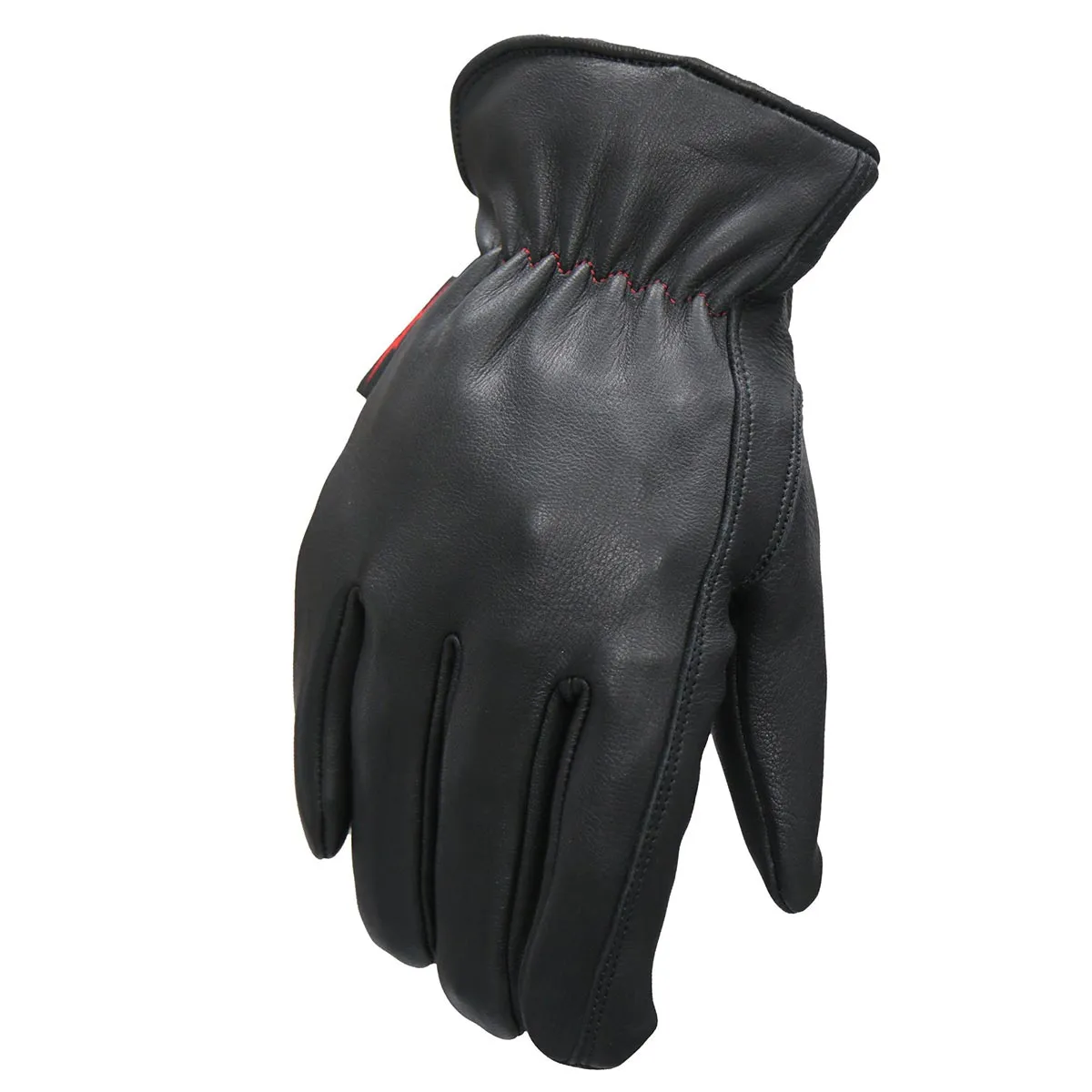 Hot Leathers GVD2004 Uni-Sex 'Red and Black Flannel Lined' Deer Skin Leather Gloves