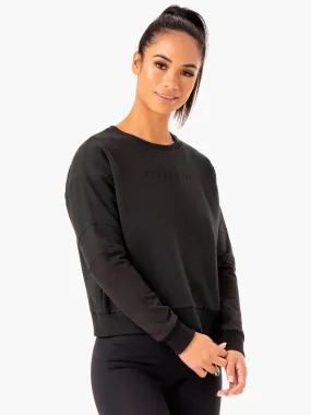 Hybrid Pullover Jumper - Black/Charcoal