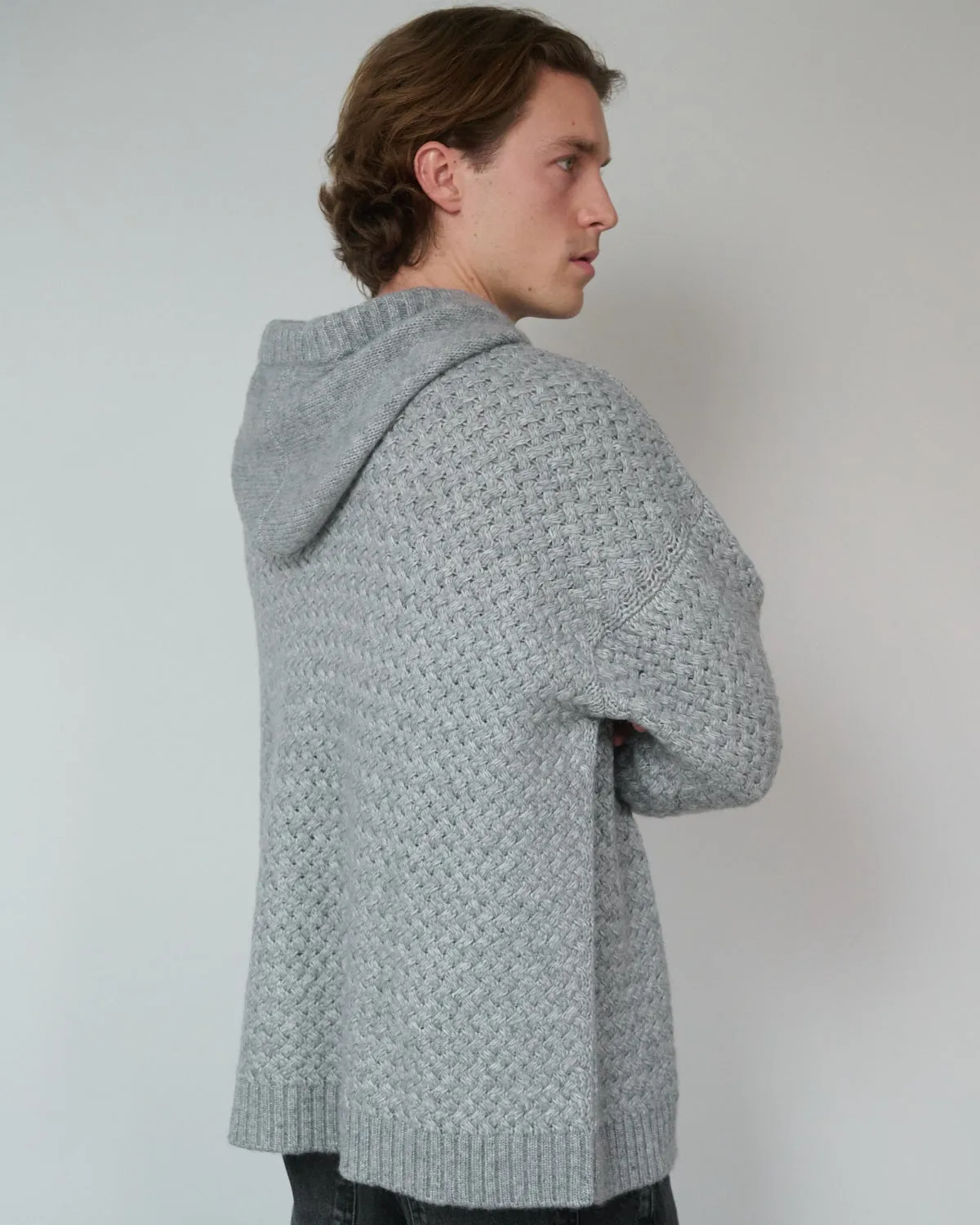 Žilvinas: Fog Grey Merino Wool Hoodie