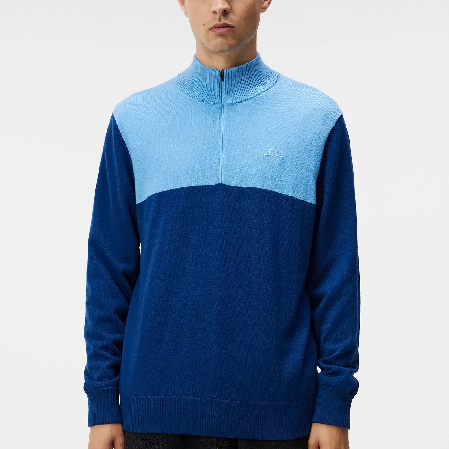 Jeff Tech Wool Windbreaker Sweater Estate Blue - AW23