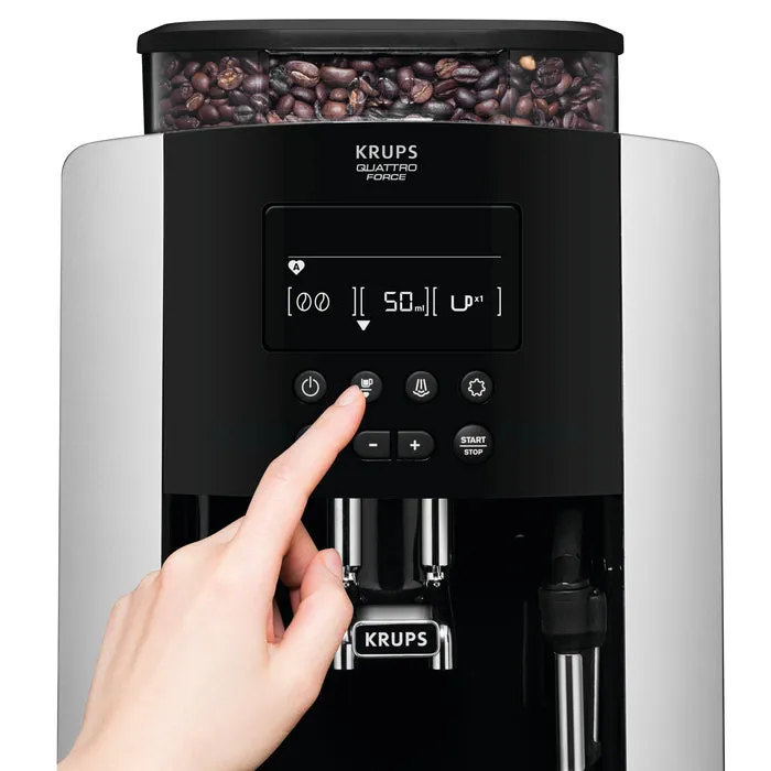 Krups Arabica Digital Bean To Cup Coffee Machine, EA817840 - Silver