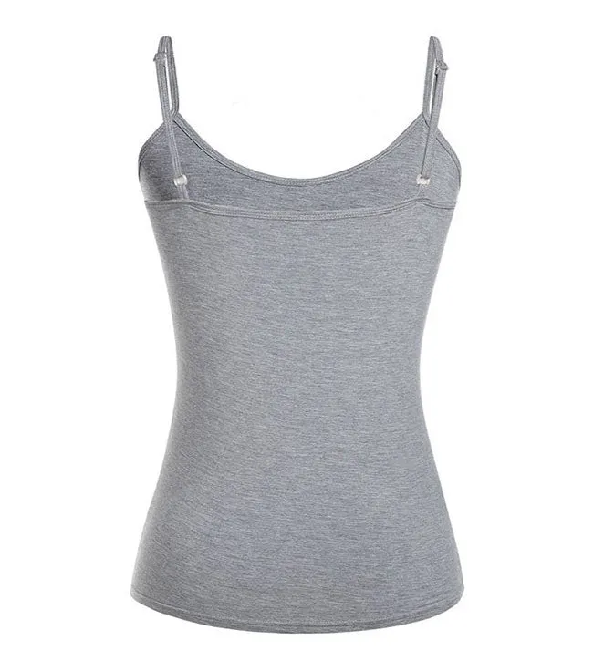 Ladies Cami Fitted Rib-Knit Tank Top