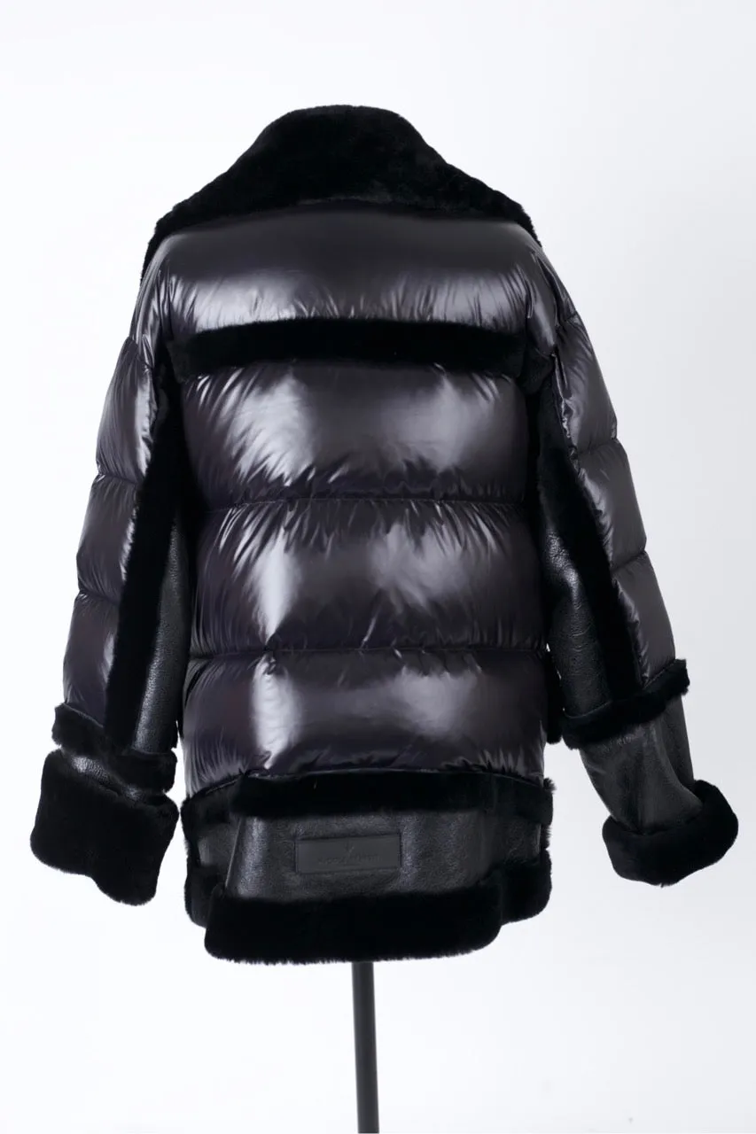 Leather Shearling Coat