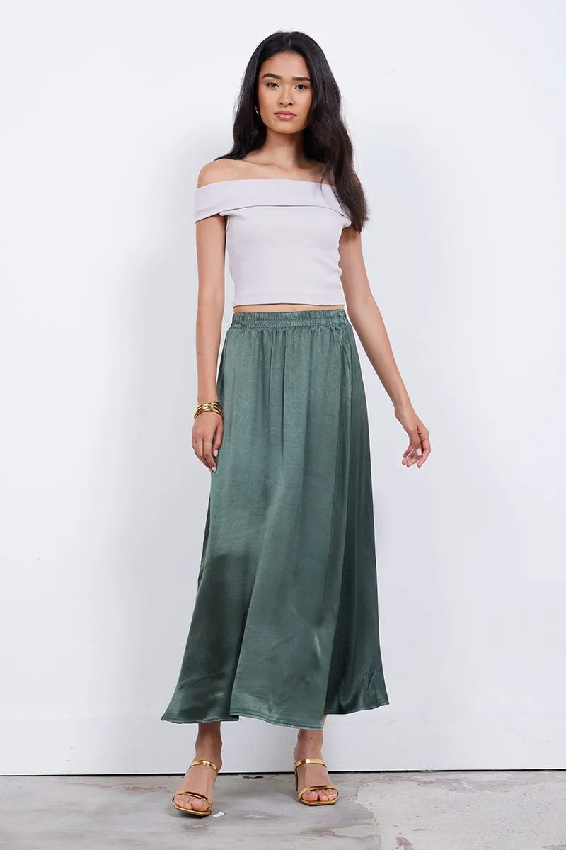 MAUREEN SATIN VOLUME SKIRT