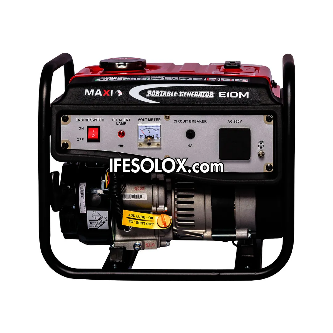 MAXI E10M 1.25KVA Pure Copper Manual Recoil Gasoline Generator - Brand New