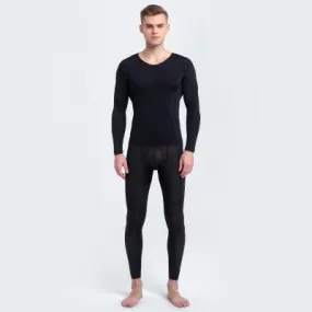 Men's Designer Ultra-Thin Ice Silk Seamless Long Johns Set