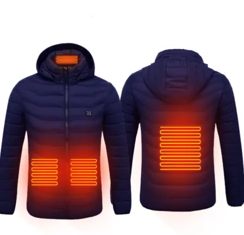 New Heated Jacket Coat USB Electric Jacket Cotton Coat Heater Thermal Clothing Heating Vest Men's Clothes Winter