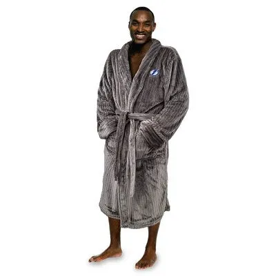 New - NHL Tampa Bay Lightning Ribbed Silk Touch Robe