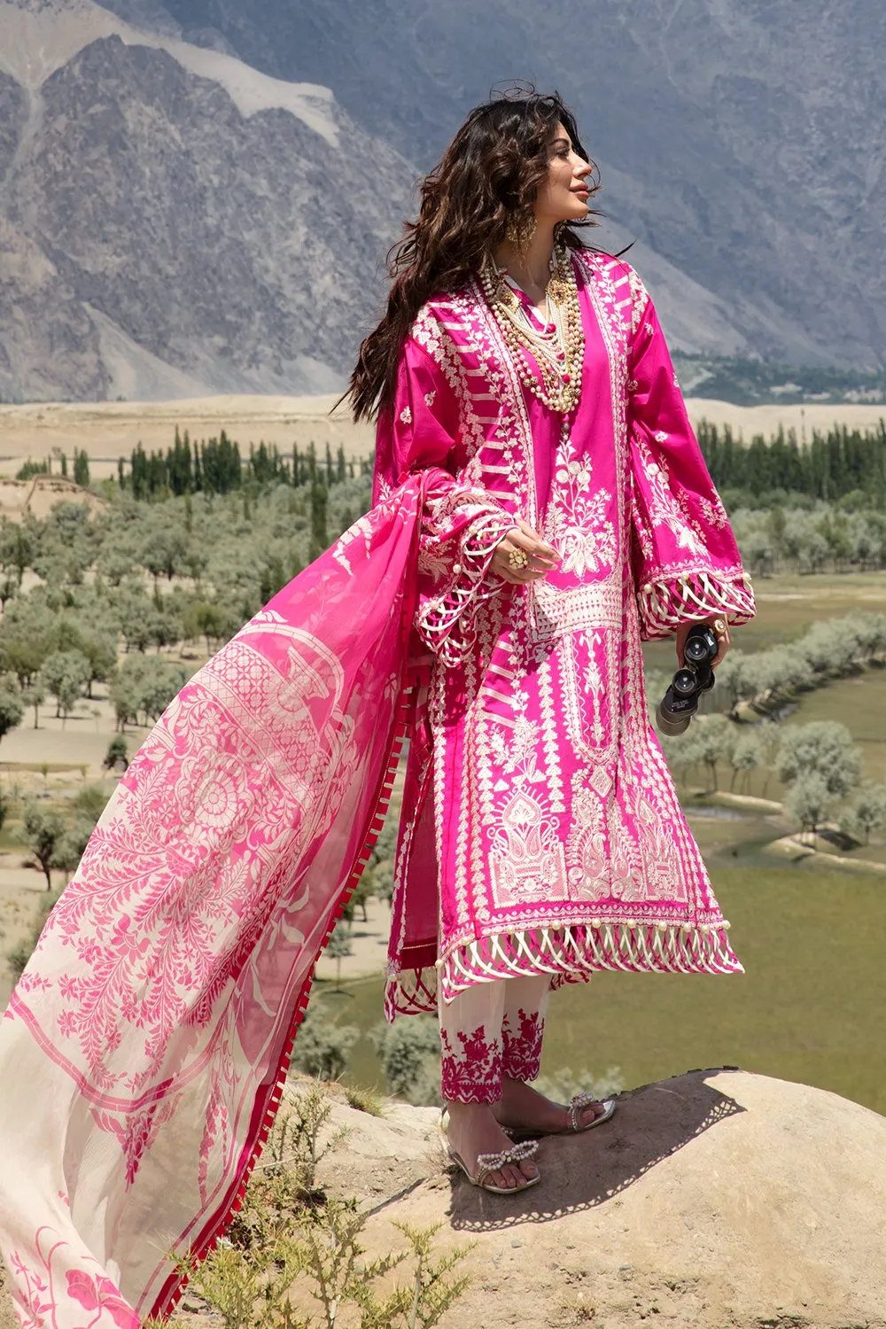 Nisa Hussain Luxury Lawn Collection '21 – NHL04-RUBELLITE