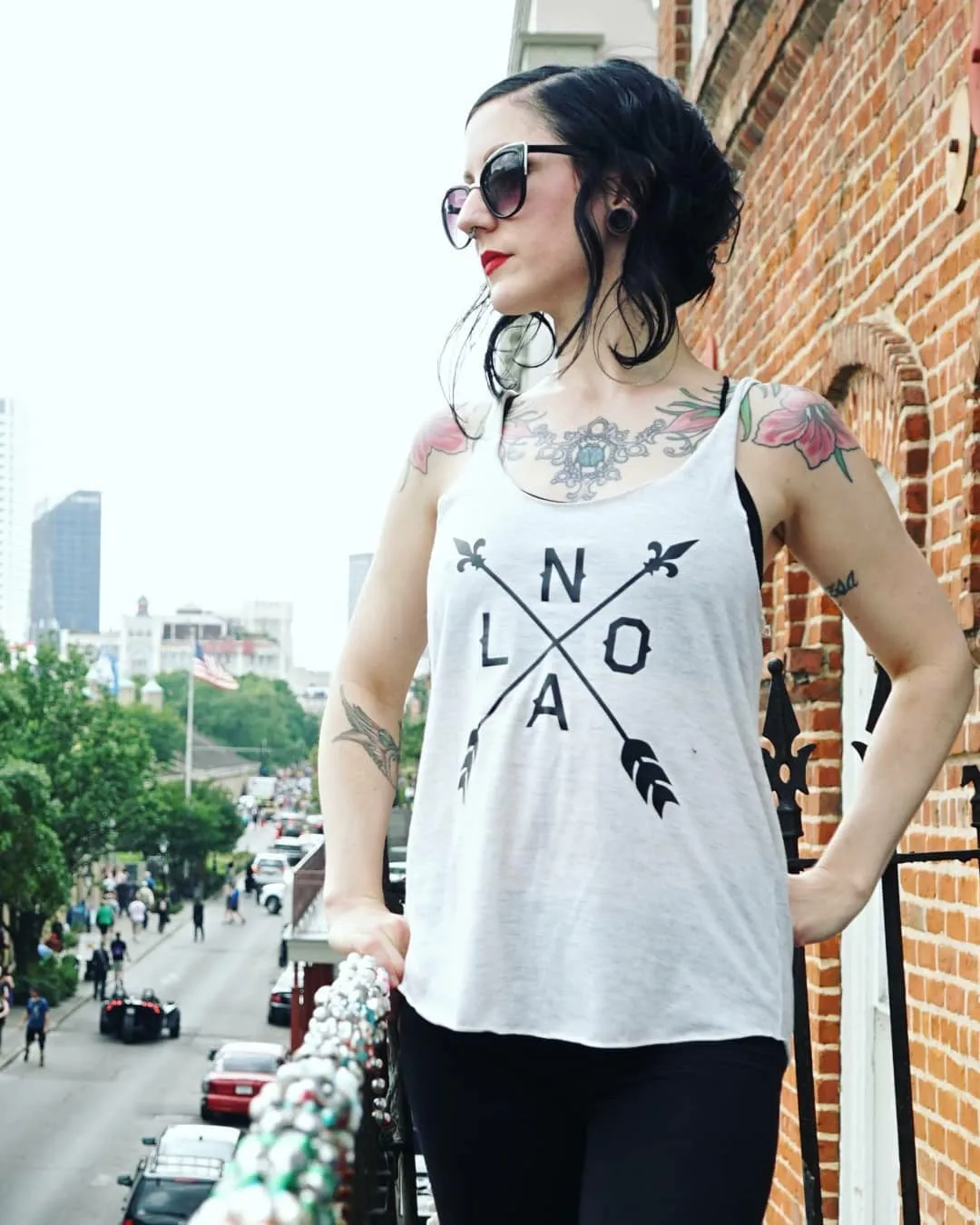 Nola Arrow Racerback Tank Top