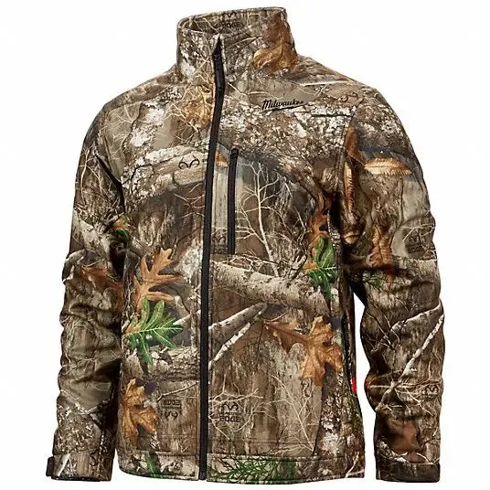 Open Box -  Milwaukee Men's X-Large M12 12V Lithium-Ion Cordless QUIETSHELL Camo Heated Jacket with (1) 3.0 Ah Battery and Charger, Camouflage