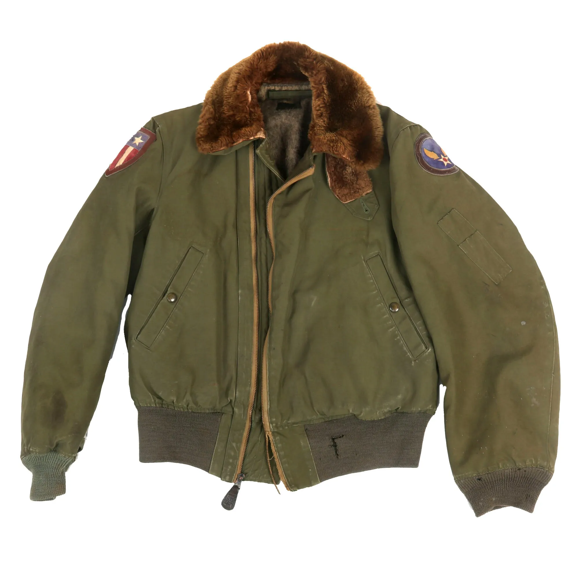 Original U.S. WWII China Burma India CBI 97 Mission Hump Pilot B-15 Jacket Grouping - Lt Krieger Henderson