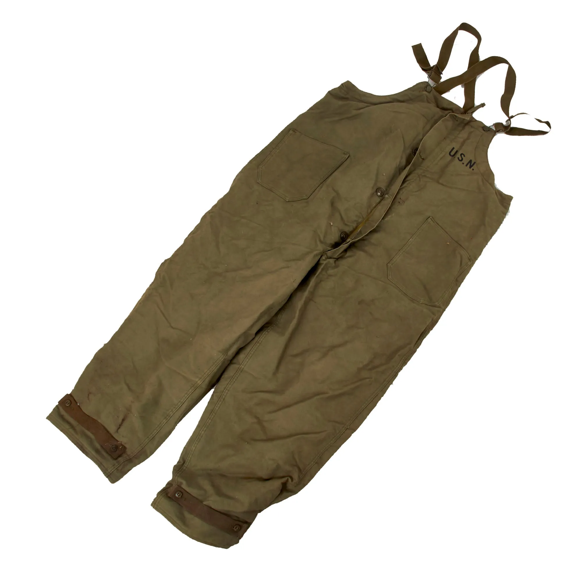 Original U.S. WWII to Immediate Post War Era Army Air Forces Type F-3 Heated Trousers, Type F-3 Heated Jacket and US Navy N-1 Type Winter Trousers - 11 Items Total