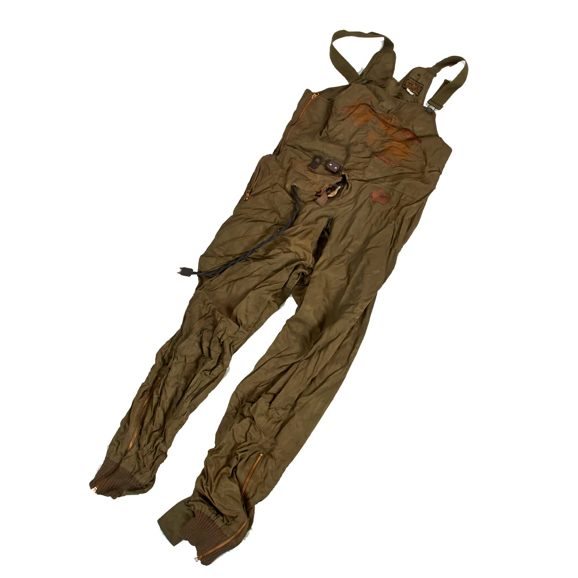 Original U.S. WWII to Immediate Post War Era Army Air Forces Type F-3 Heated Trousers, Type F-3 Heated Jacket and US Navy N-1 Type Winter Trousers - 11 Items Total