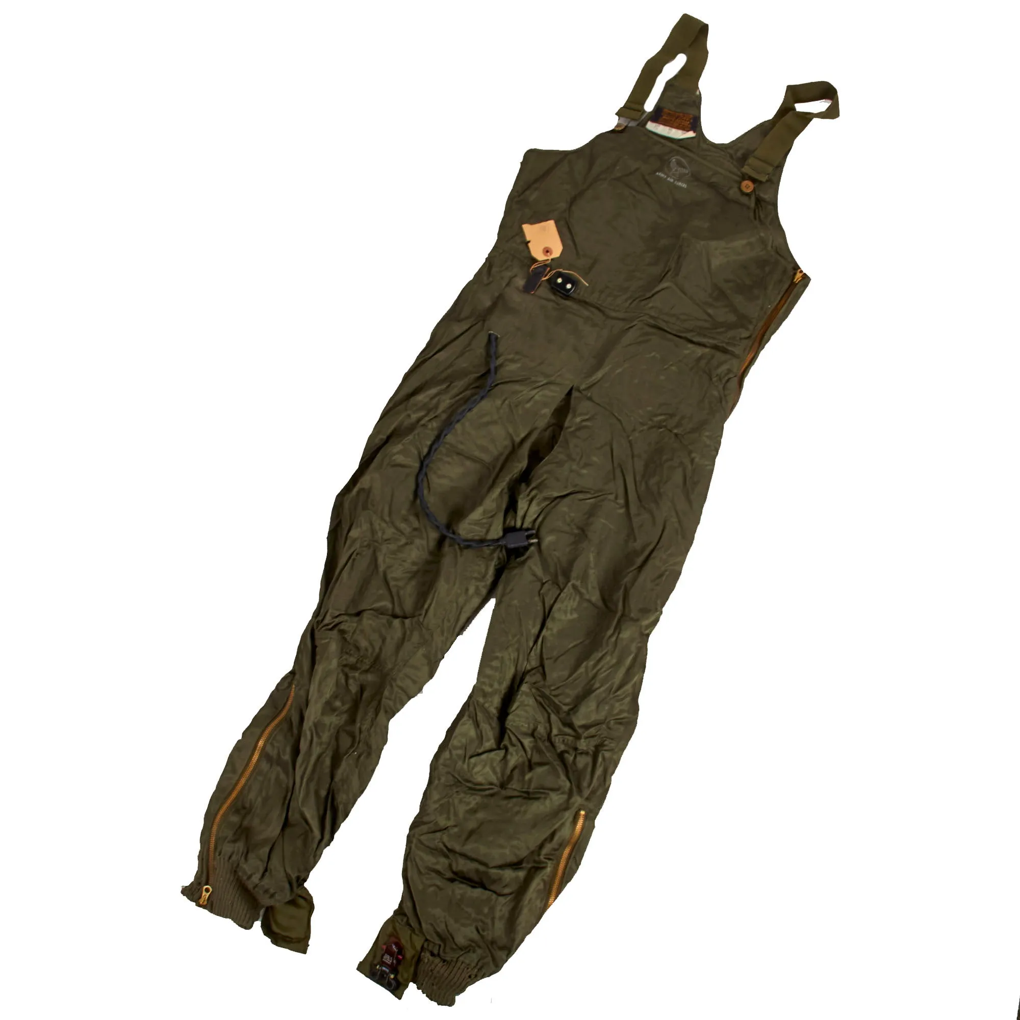 Original U.S. WWII to Immediate Post War Era Army Air Forces Type F-3 Heated Trousers, Type F-3 Heated Jacket and US Navy N-1 Type Winter Trousers - 11 Items Total