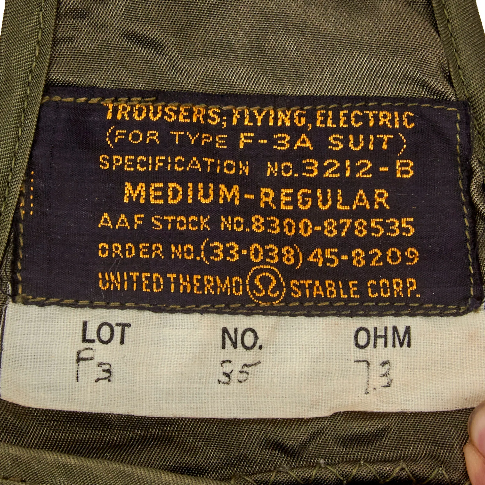 Original U.S. WWII to Immediate Post War Era Army Air Forces Type F-3 Heated Trousers, Type F-3 Heated Jacket and US Navy N-1 Type Winter Trousers - 11 Items Total