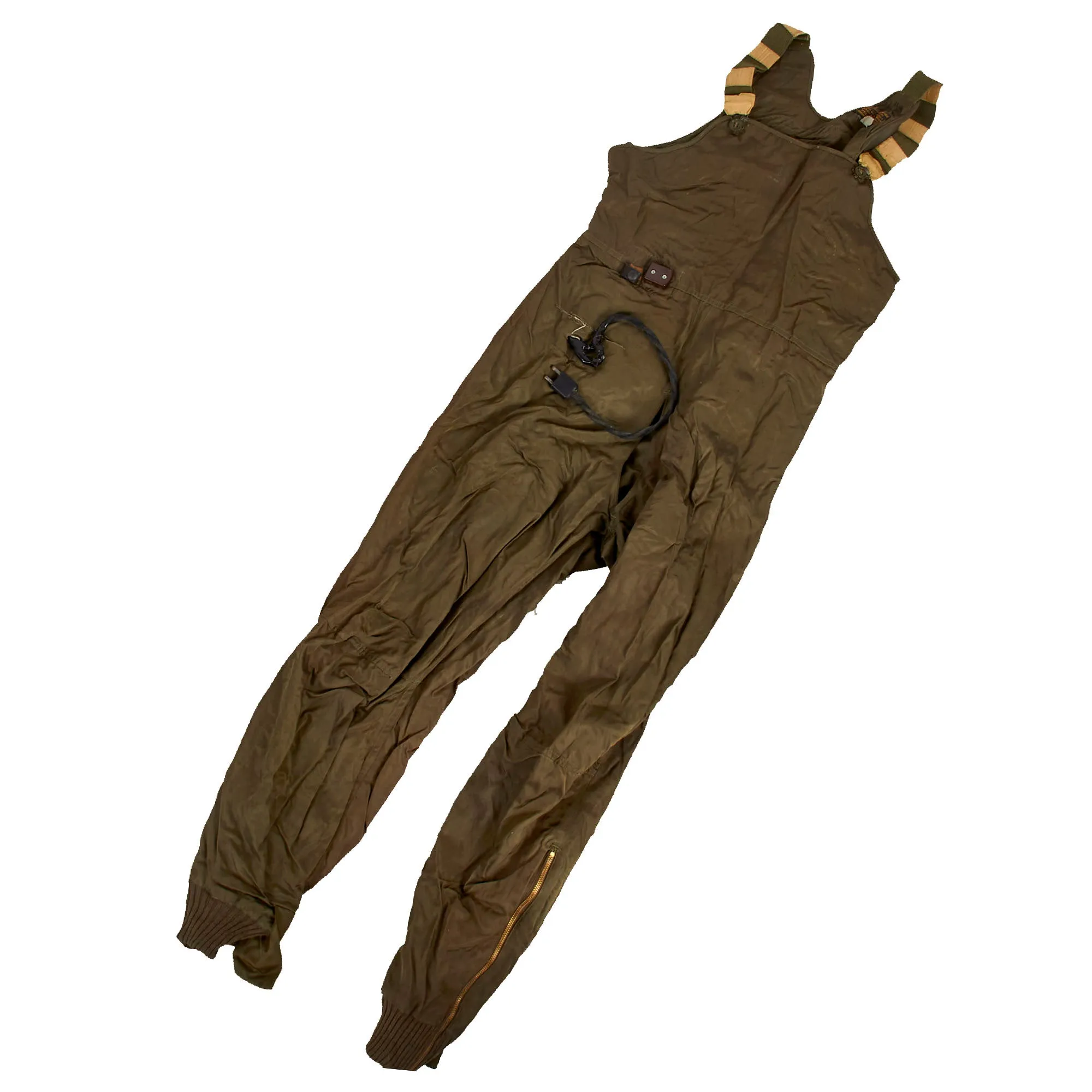 Original U.S. WWII to Immediate Post War Era Army Air Forces Type F-3 Heated Trousers, Type F-3 Heated Jacket and US Navy N-1 Type Winter Trousers - 11 Items Total