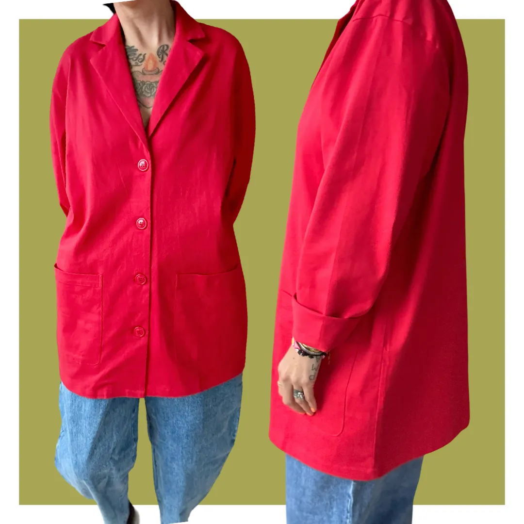 Oversized Blazer - Red