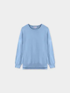 Oversized Lightweight Sweater-Light Blue