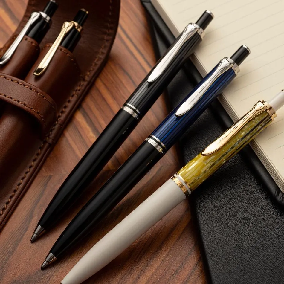 Pelikan Souveran K400 Ball Pen - Blue with Gold Trim