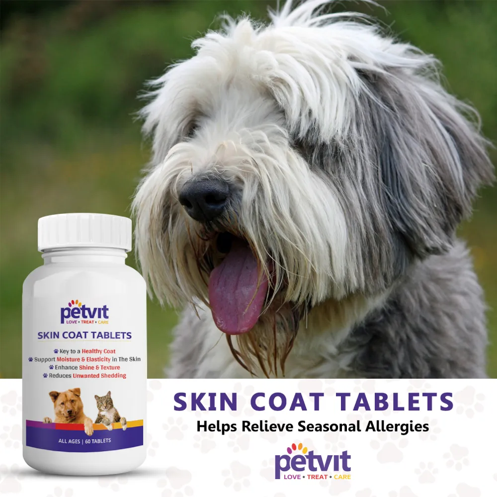 Petvit Skin & Coat Tablets for Dogs and Cats