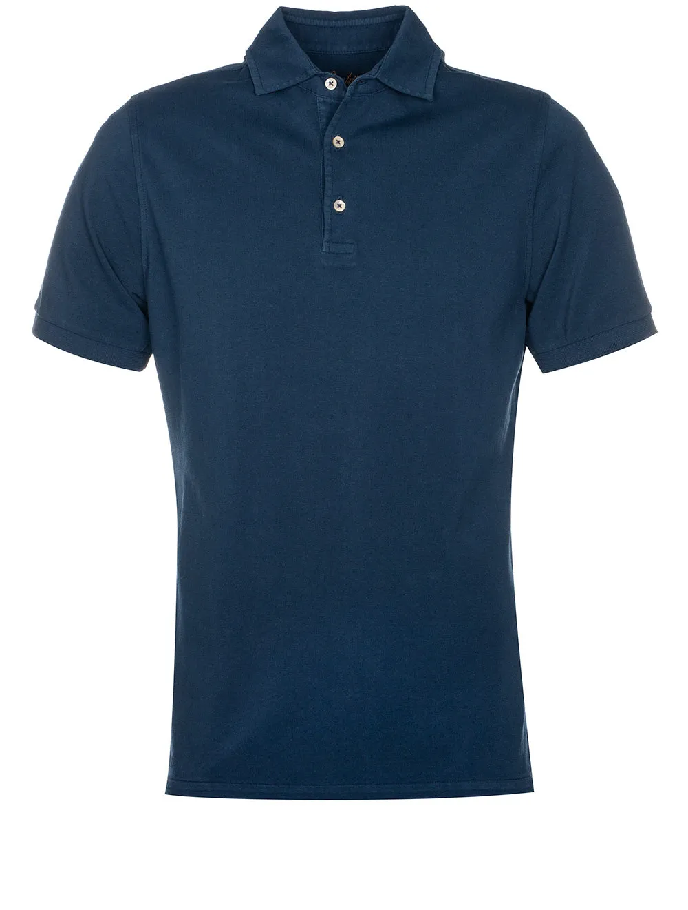 Pigment Dyed Polo Shirt-Navy