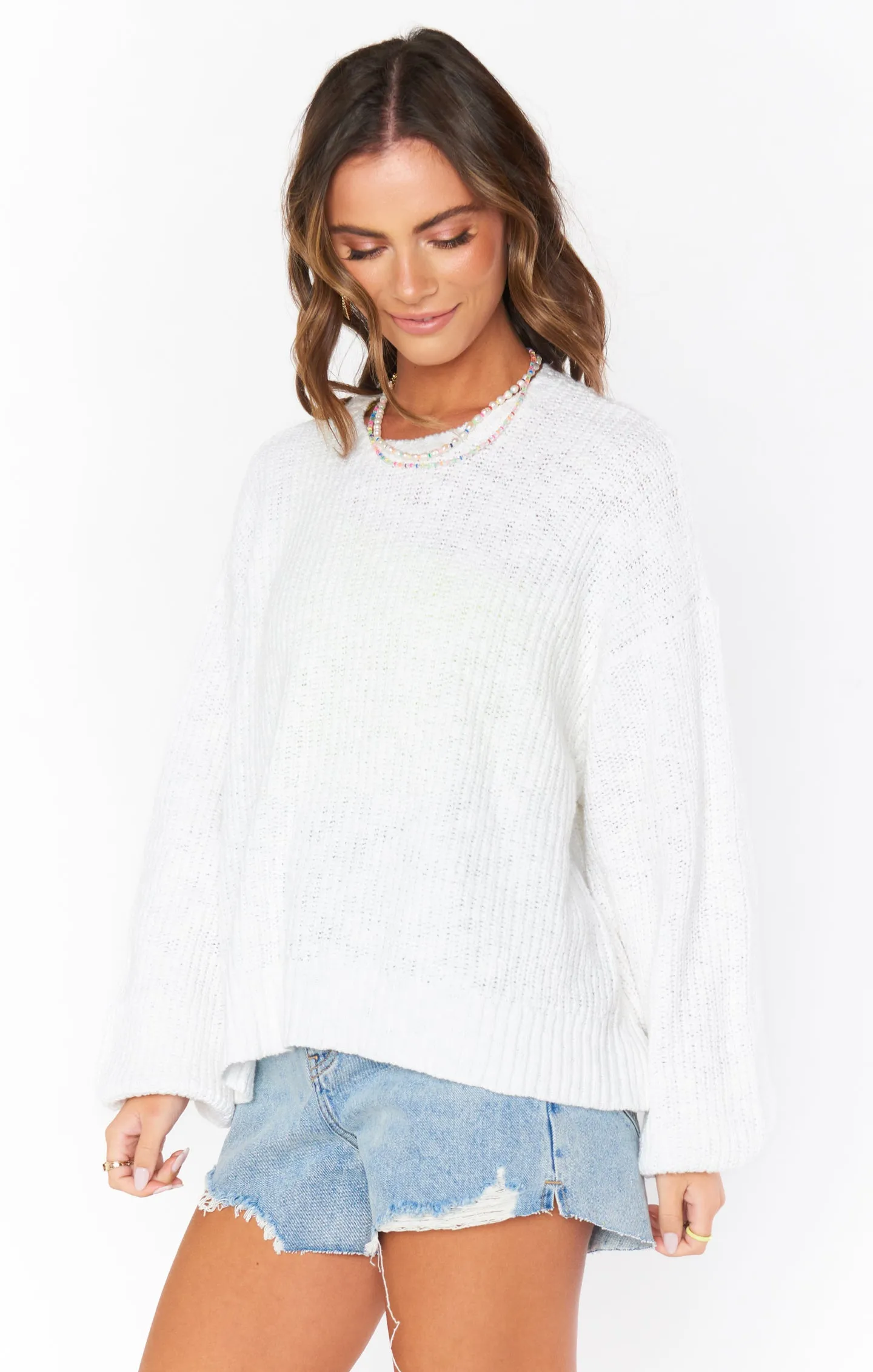 Pismo Sweater ~ White Knit