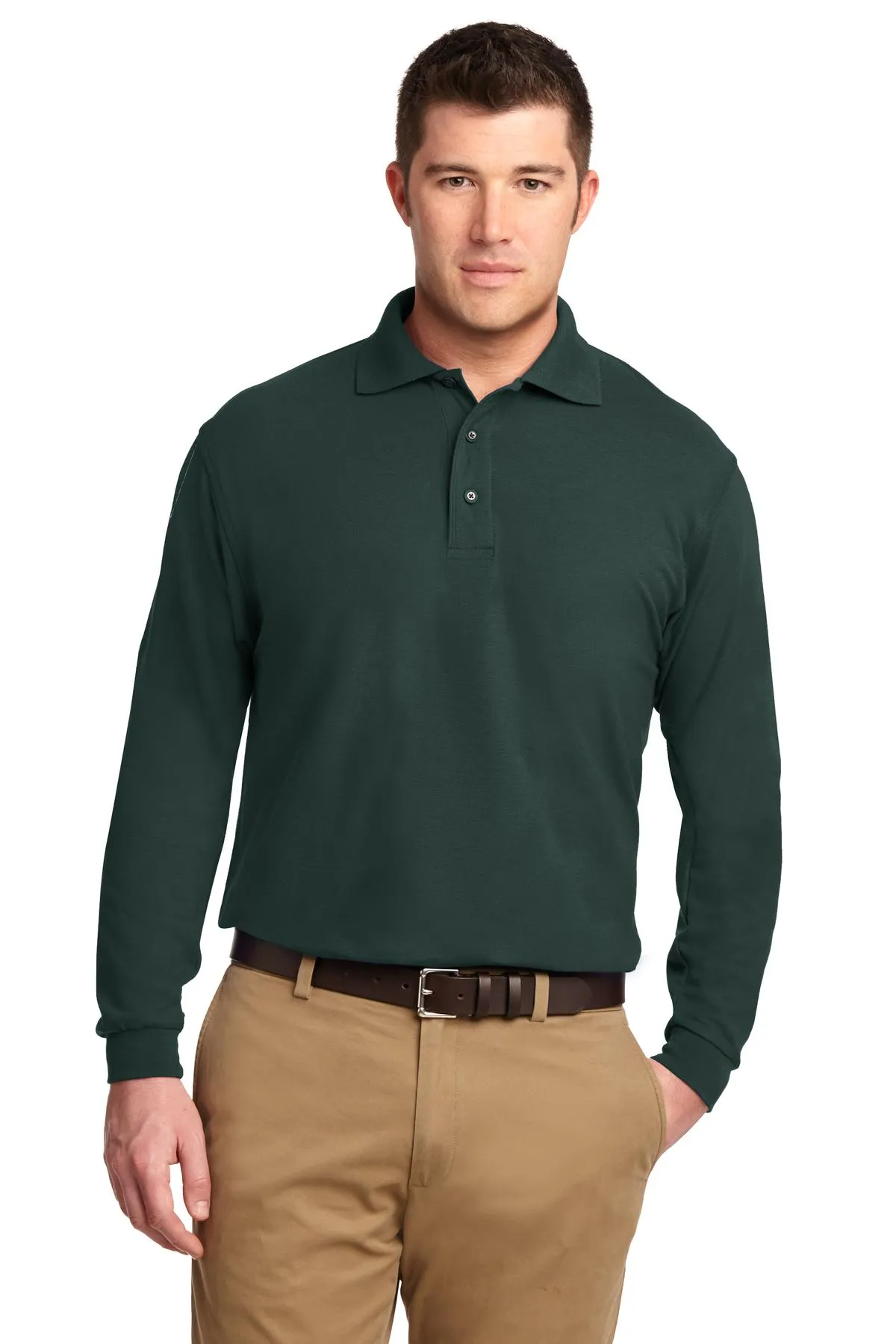 Port Authority® Silk Touch™ Long Sleeve Polo.  K500LS