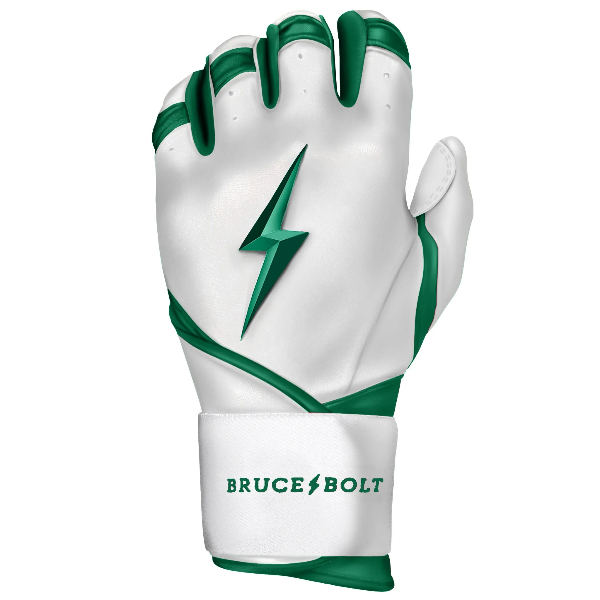 PREMIUM PRO CHROME Series Long Cuff Batting Gloves | GREEN