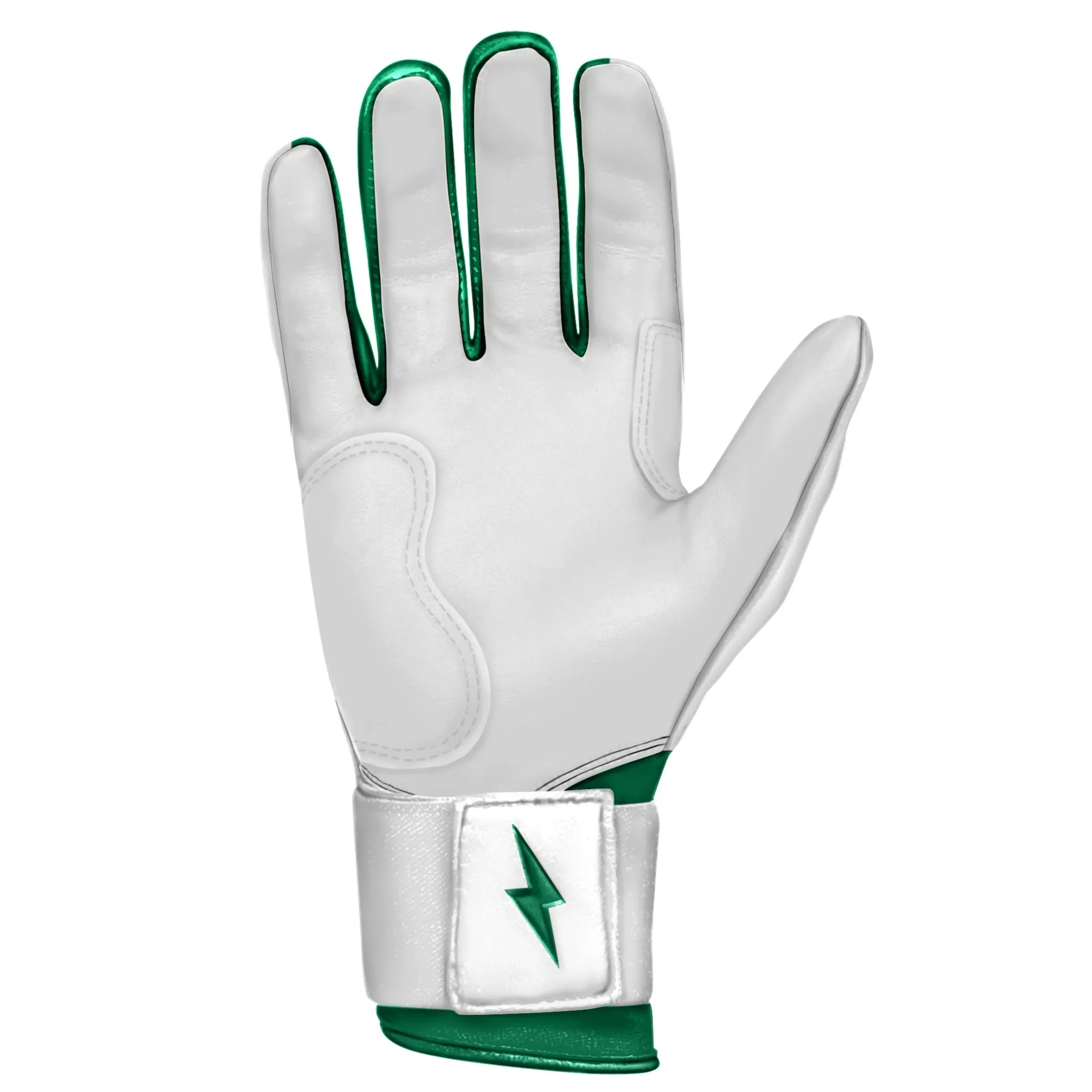 PREMIUM PRO CHROME Series Long Cuff Batting Gloves | GREEN