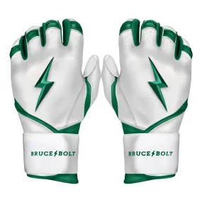 PREMIUM PRO CHROME Series Long Cuff Batting Gloves | GREEN