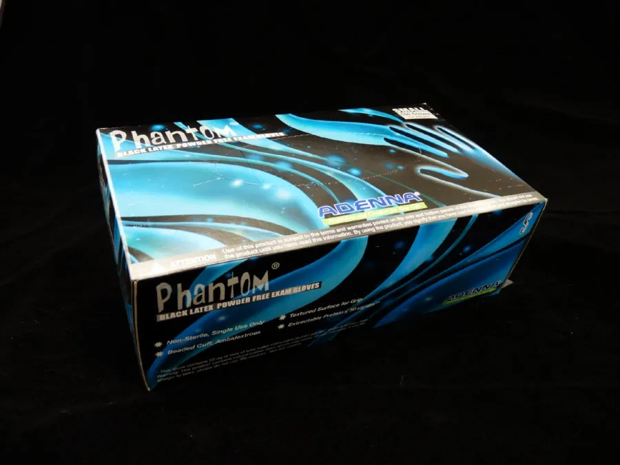 ***PRICE DROP***  Adenna "Phantom” LATEX Gloves, Powder Free, Textured 6mil, 100/box or 10 boxes/CASE.