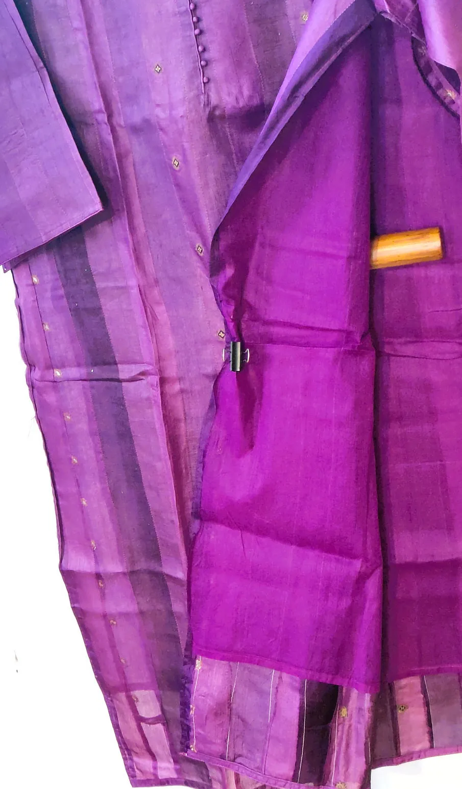 PURPLE PURE TUSSAR SILK KURTA