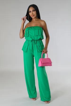 "Blanca" Jumpsuit-Green