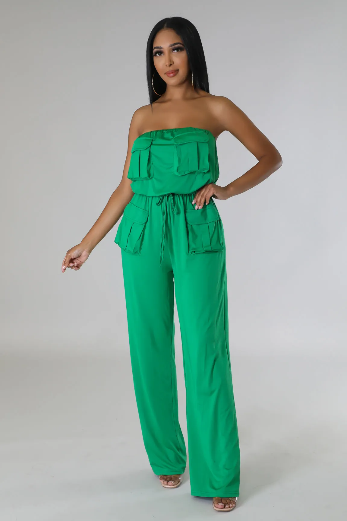 "Blanca" Jumpsuit-Green