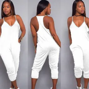 Racerback Side Pocket Jogger Cami Jumpsuit