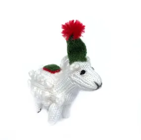 Sheep Ornament, Knit Wool