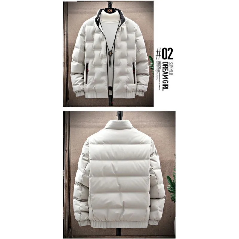 Solid Color White Duck Down Thickened Warmth Down Jacket