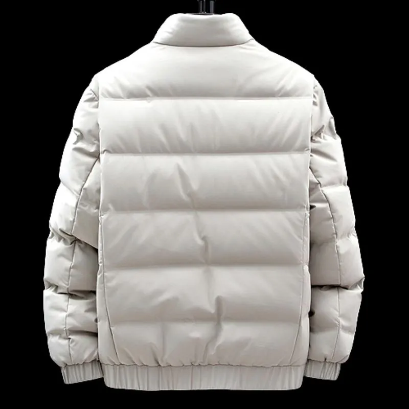 Solid Color White Duck Down Thickened Warmth Down Jacket