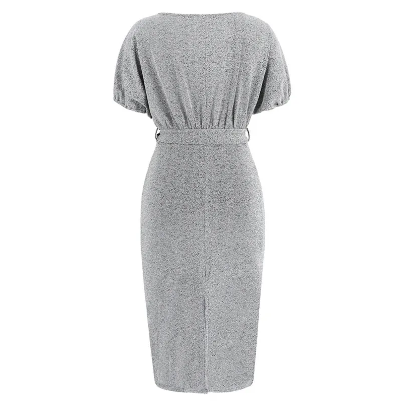 Sparkly Bodycon Dress in Gray