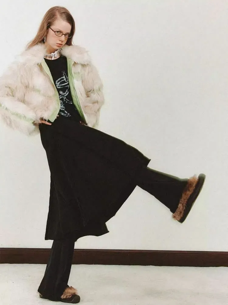 Splicing fur coat【s0000006179】