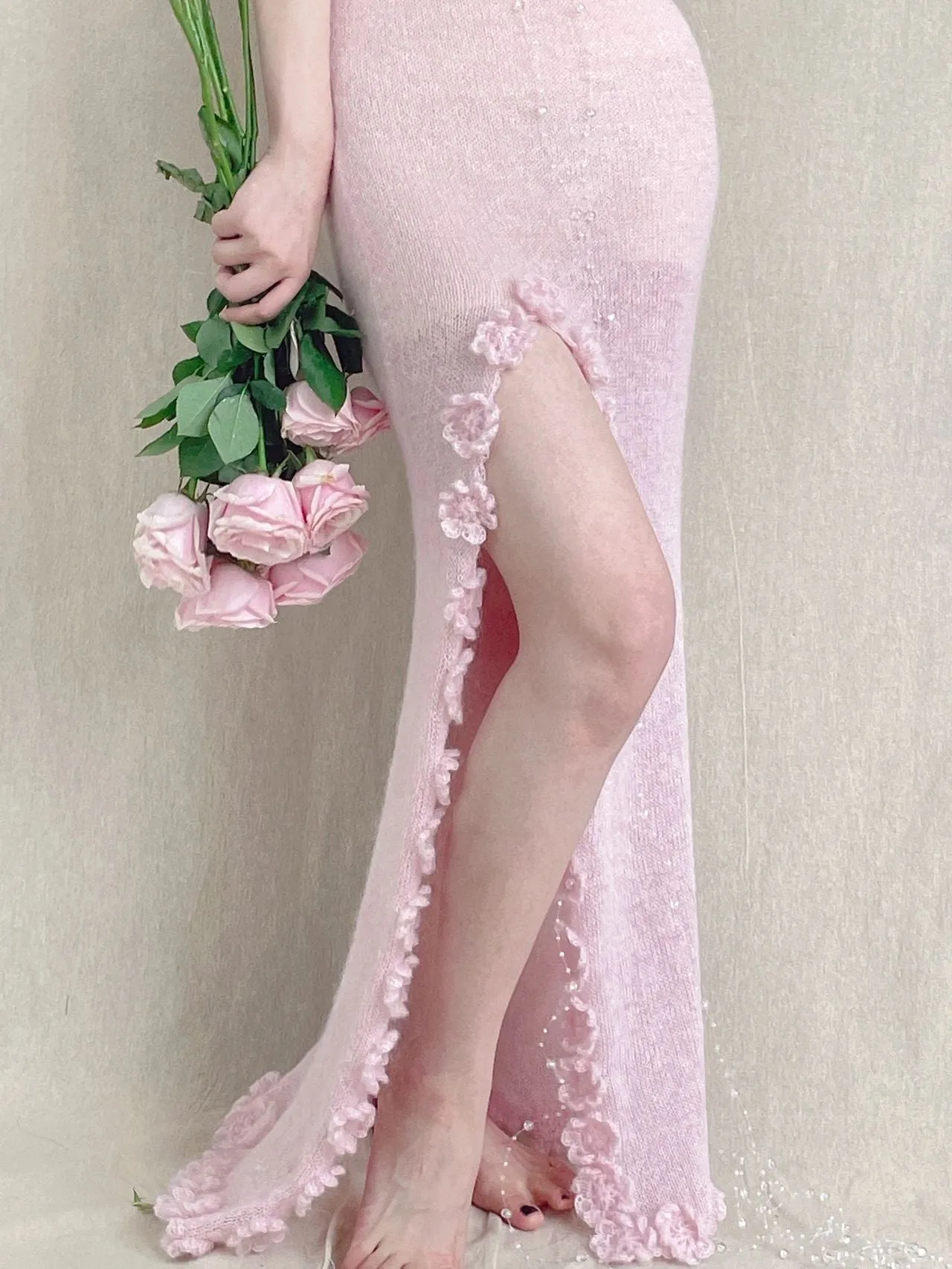 [Tailor Made] Rose Heaven Hand Knitted Dress Set