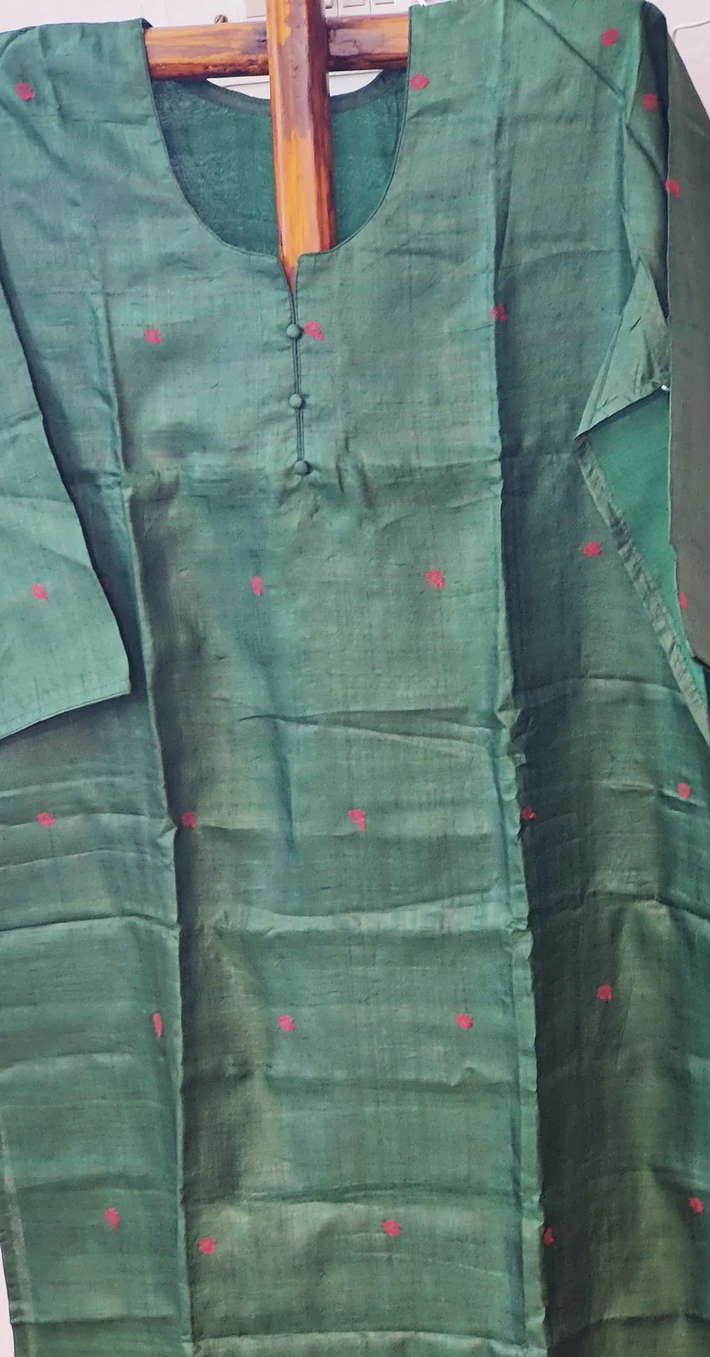 TEAL GREEN PURE TUSSAR SILK KURTA