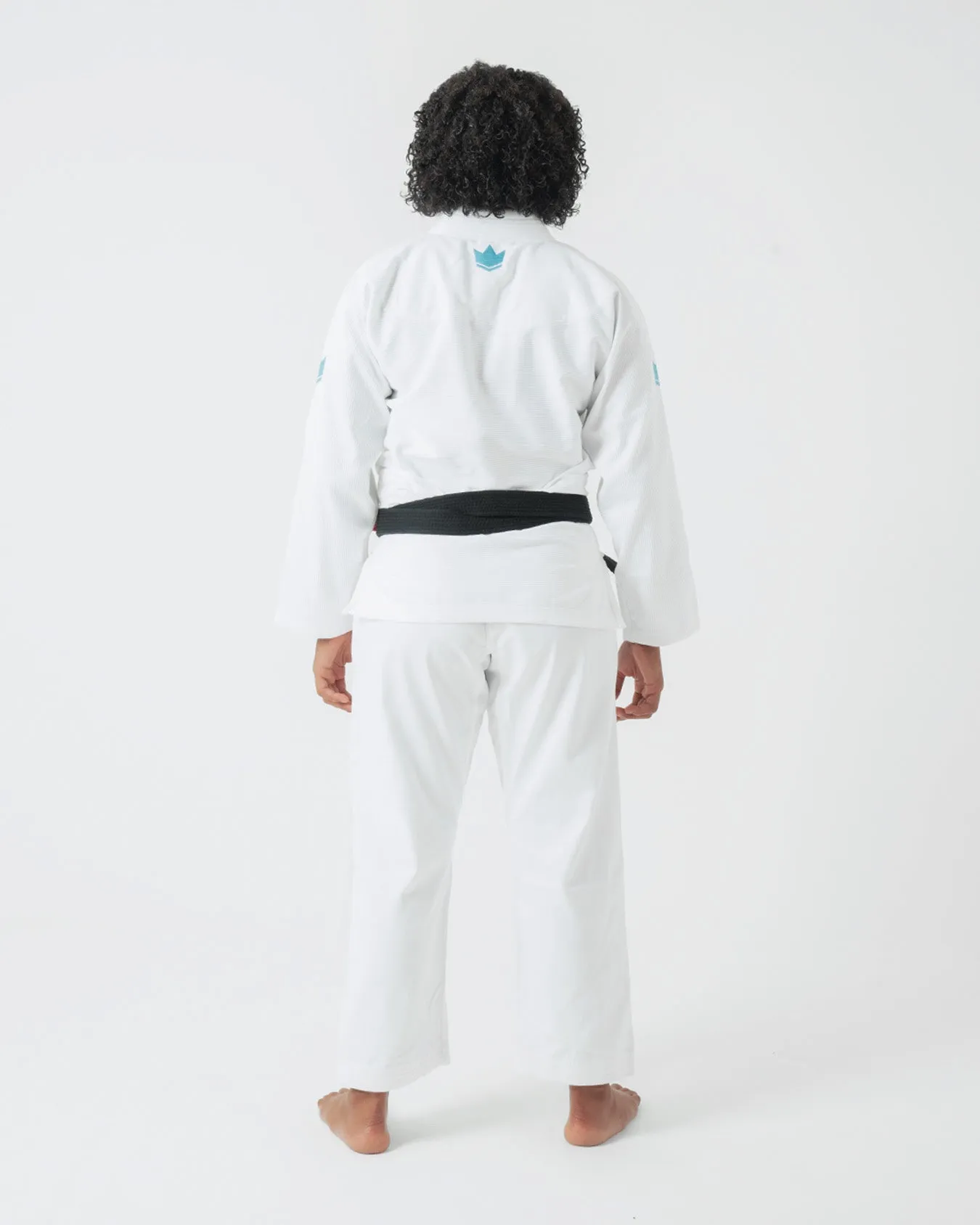 The ONE Womens Jiu Jitsu Gi - White/Sky Blue - FREE White Belt