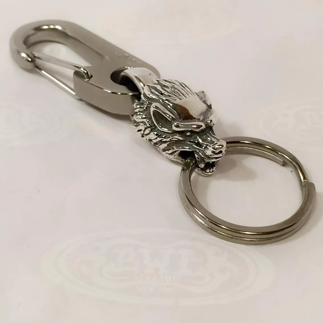 Titanium-Silver Hybrid Medium Keychain