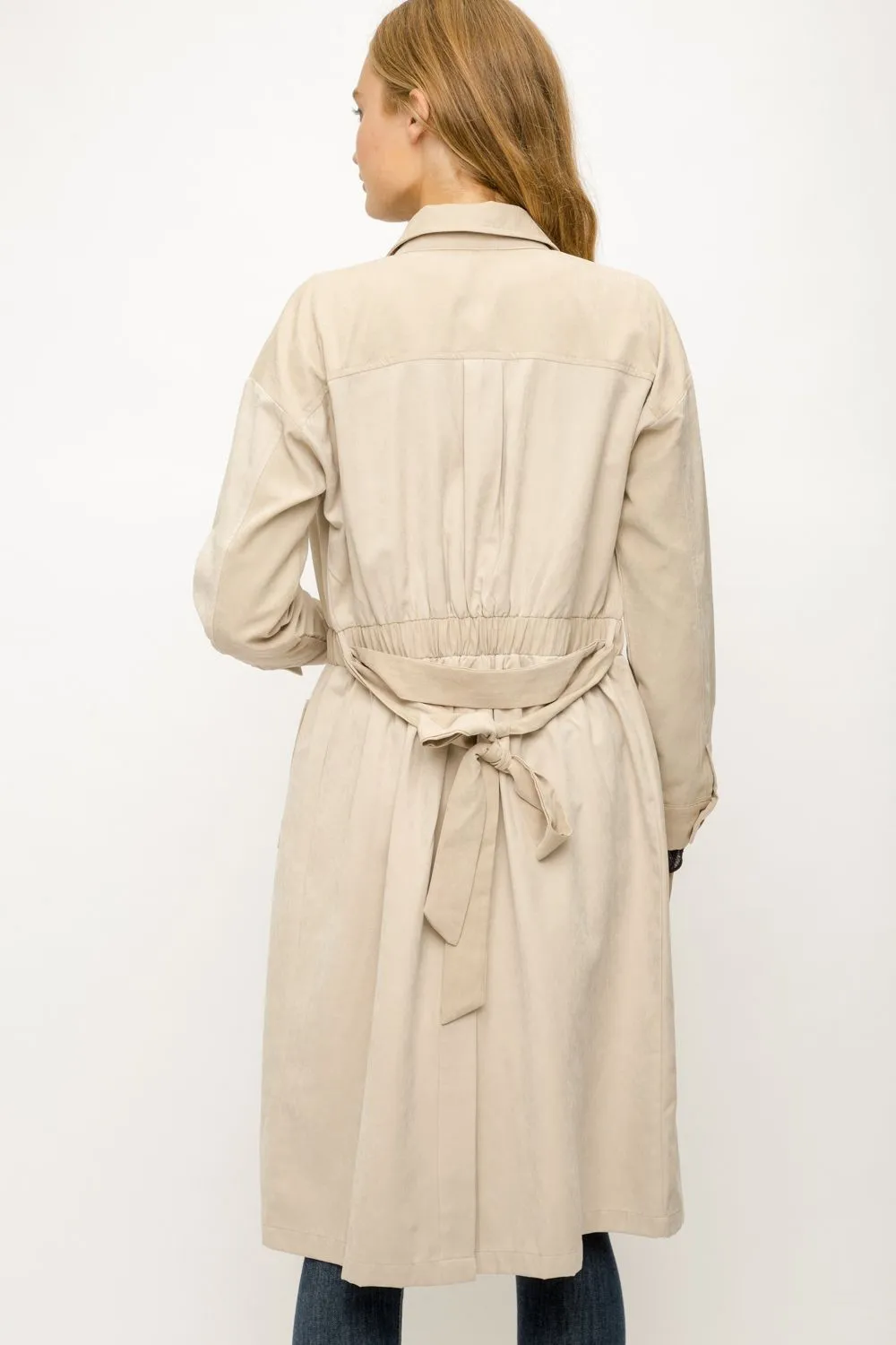 Tonal Trench Coat - Beige