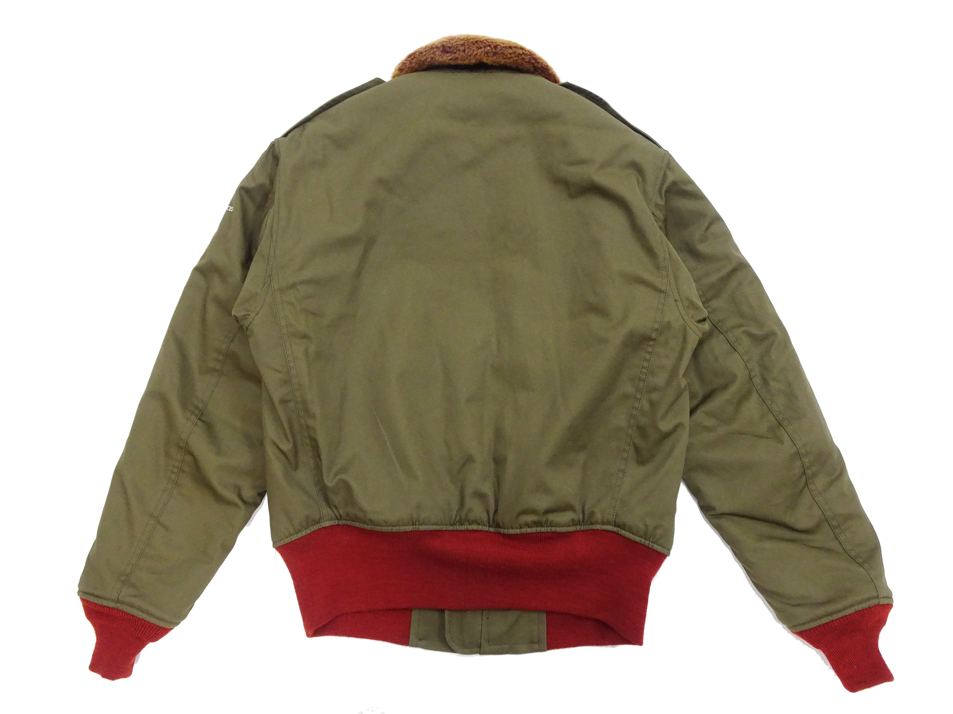 TOYS McCOY Jacket Men's Reproduction Of USAAF B-10 Flight Jacket Red Rib B10 Cotton Bomber Jacket Olive TMJ2329