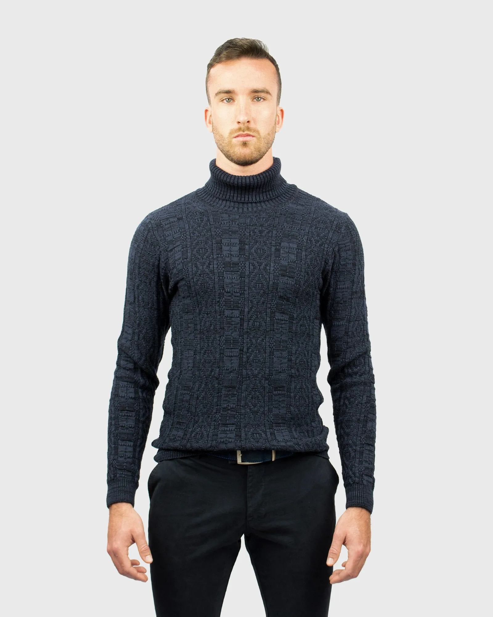 VINCENT & FRANKS W20200 NAVY ROLL NECK / POLO NECK